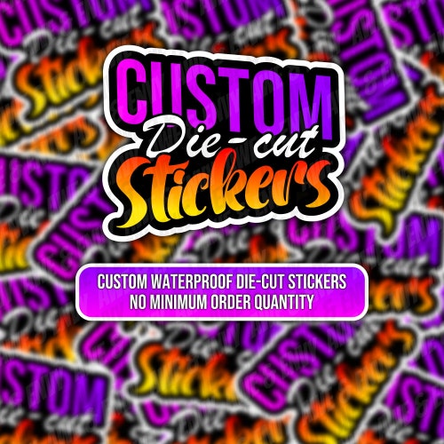 Custom Vinyl Waterproof Stickers. Send Us Any Photo or Design Etsy