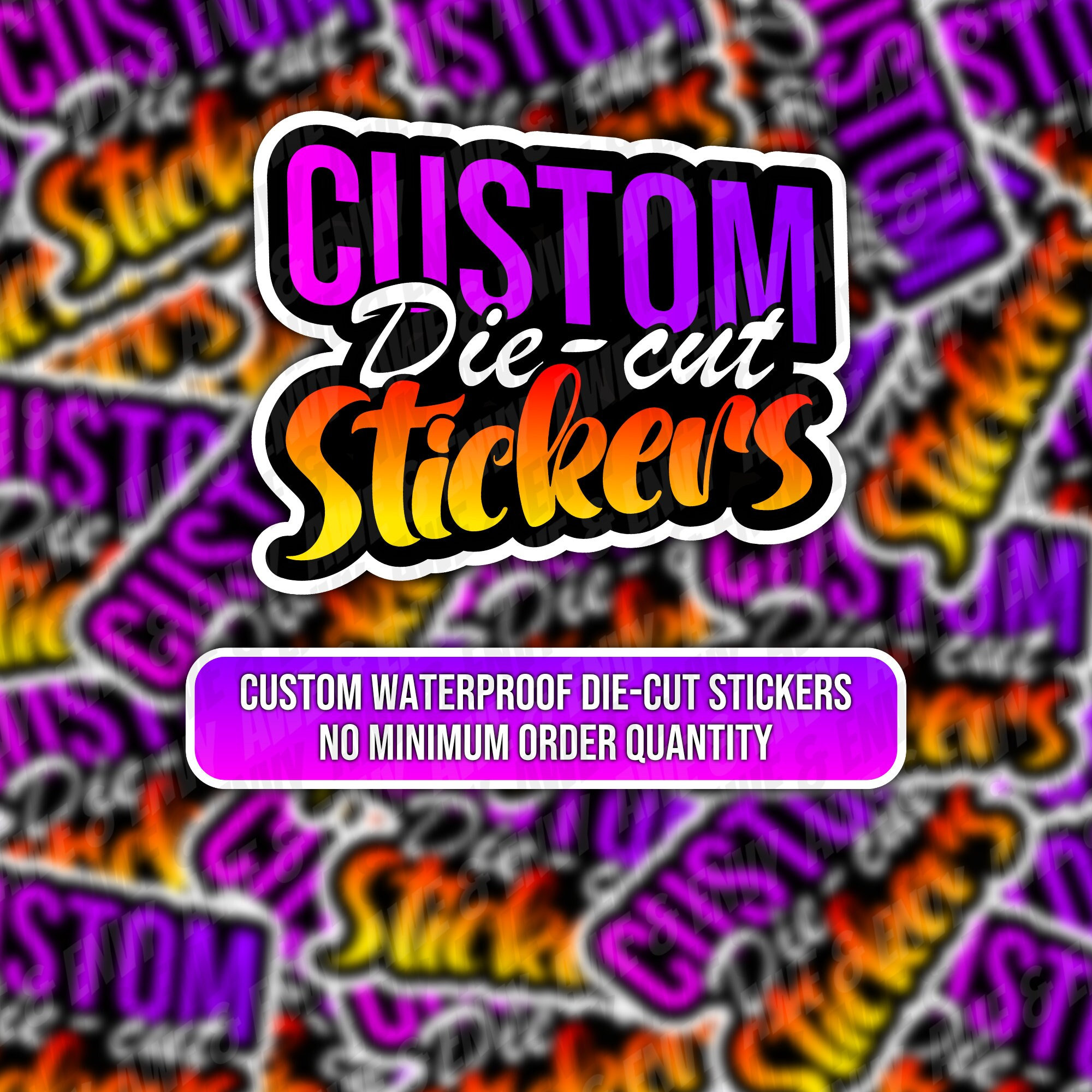Custom Die Cut Stickers, Instant Proofs