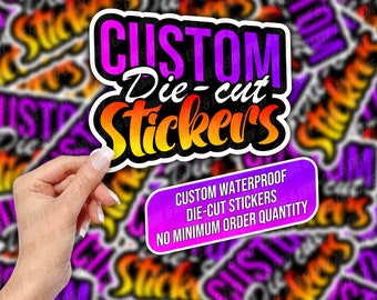 Custom Vinyl Waterproof Stickers. Send us any photo or design and we'll turn it into a sticker! Weatherproof Custom Die-cut Stickers