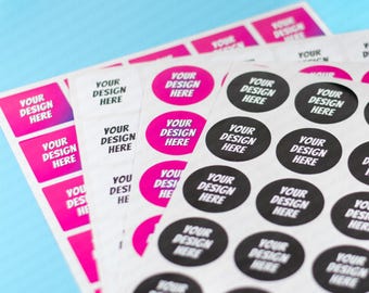 Personalised Logo Stickers: Custom Vinyl Circle & Square Branding Labels. Build Brand Awareness for your Business. Packaging Labels