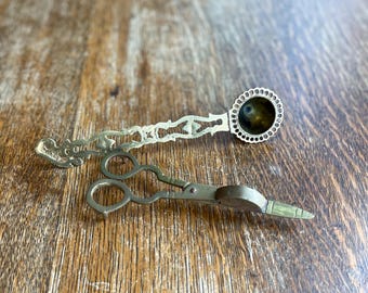 Vintage Brass Candle Accessory / Candle Snuffer or Wick Trimmer / Antique Style Home Decor