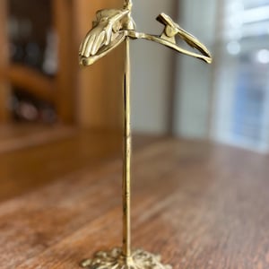 1960’s ハンドクリップスタンド Antique Brass Hand Clip Stand - Etsy