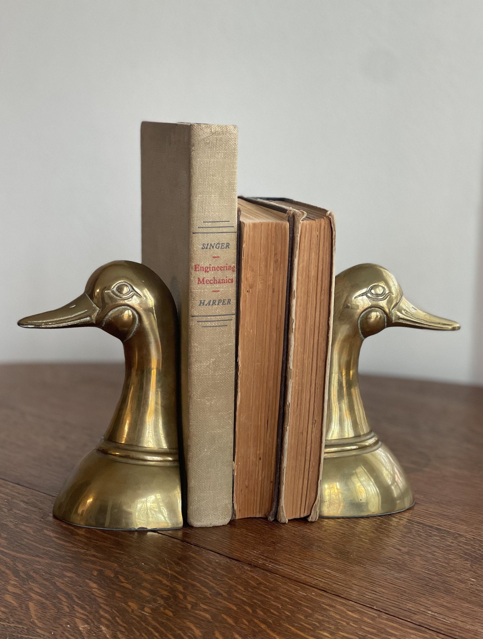 Brass Duck Head Bookendsnull