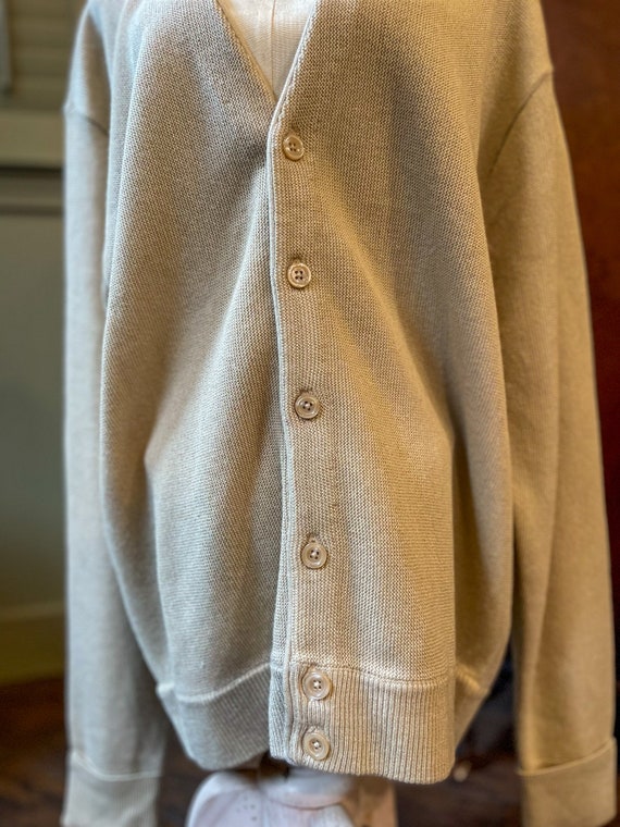 Vintage Cream Button Down Sweater Cardigan / Vint… - image 3