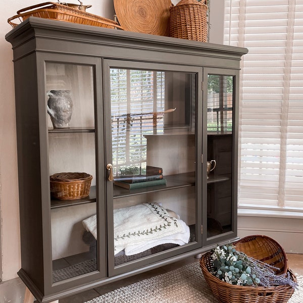 SOLD / Refurbished Display Cabinet / Bookcase / Houston Local ONLY / Curio Cabinet / China Cabinet