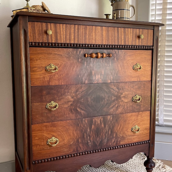 SOLD / Antique Tall Dresser / Local Houston Only / 1930's Dresser