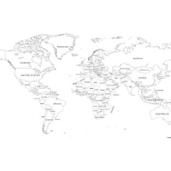 World Map Decor Etsy