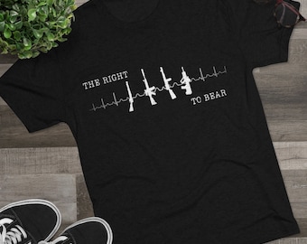 The Right to Bear Arms Tri-Blend T-Shirt | 2nd Amendment Tee | Conservative Tee Shirt