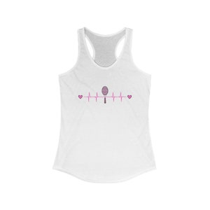 Damen Tennis Tank | Tennis Herzschlag Tank Top | Sportliches Damen Top |