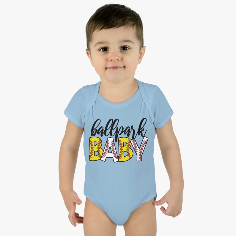 Ballpark Baby Bodysuit Baseball Baby Outfit Softball Baby Etsy