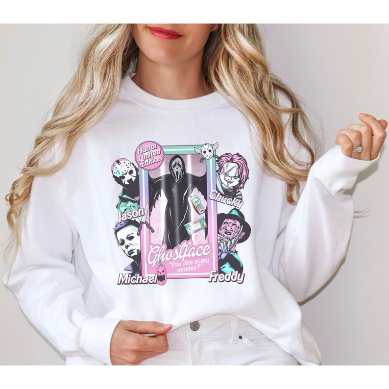 Pastel Horror Movie Halloween Sweatshirt Comfort Colors - Etsy