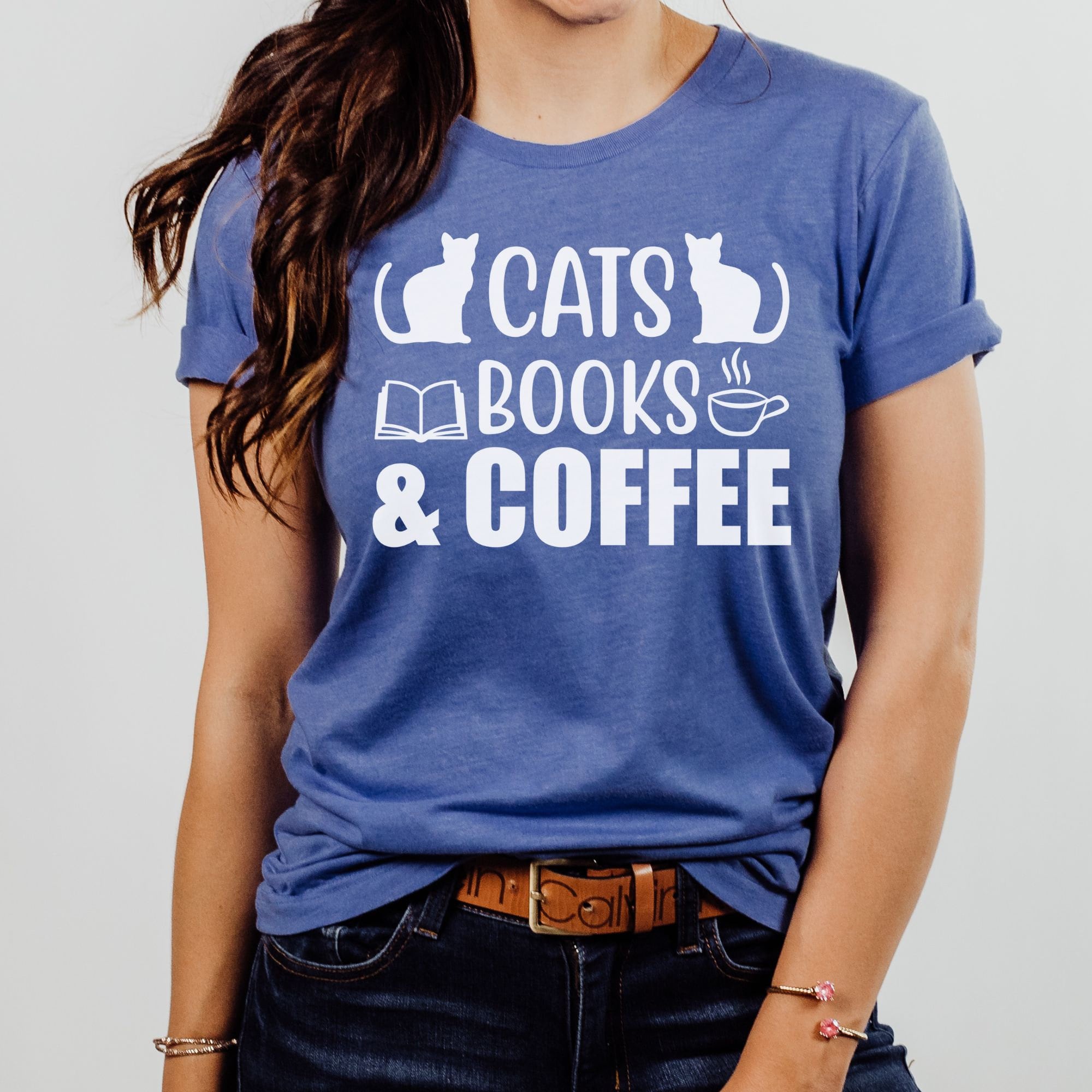 udslettelse Fyrretræ Kronisk Cats Books Shirt Cats Books Coffee Shirt Coffee Books Shirt - Etsy