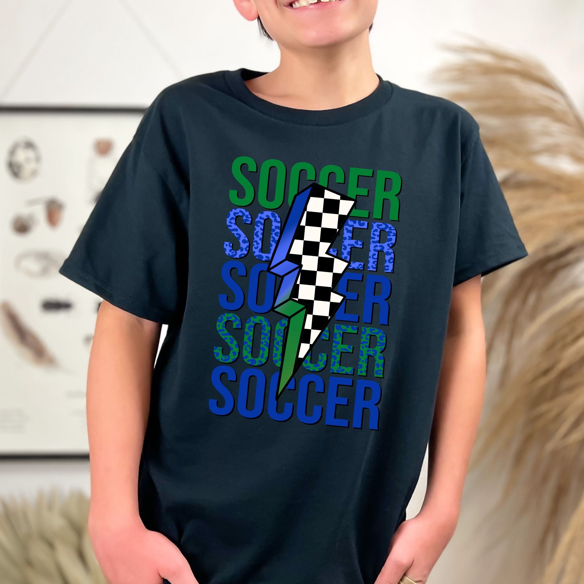 Kids Soccer Shirt Boys Soccer Shirt Soccer Graphic Tee Youth Soccer