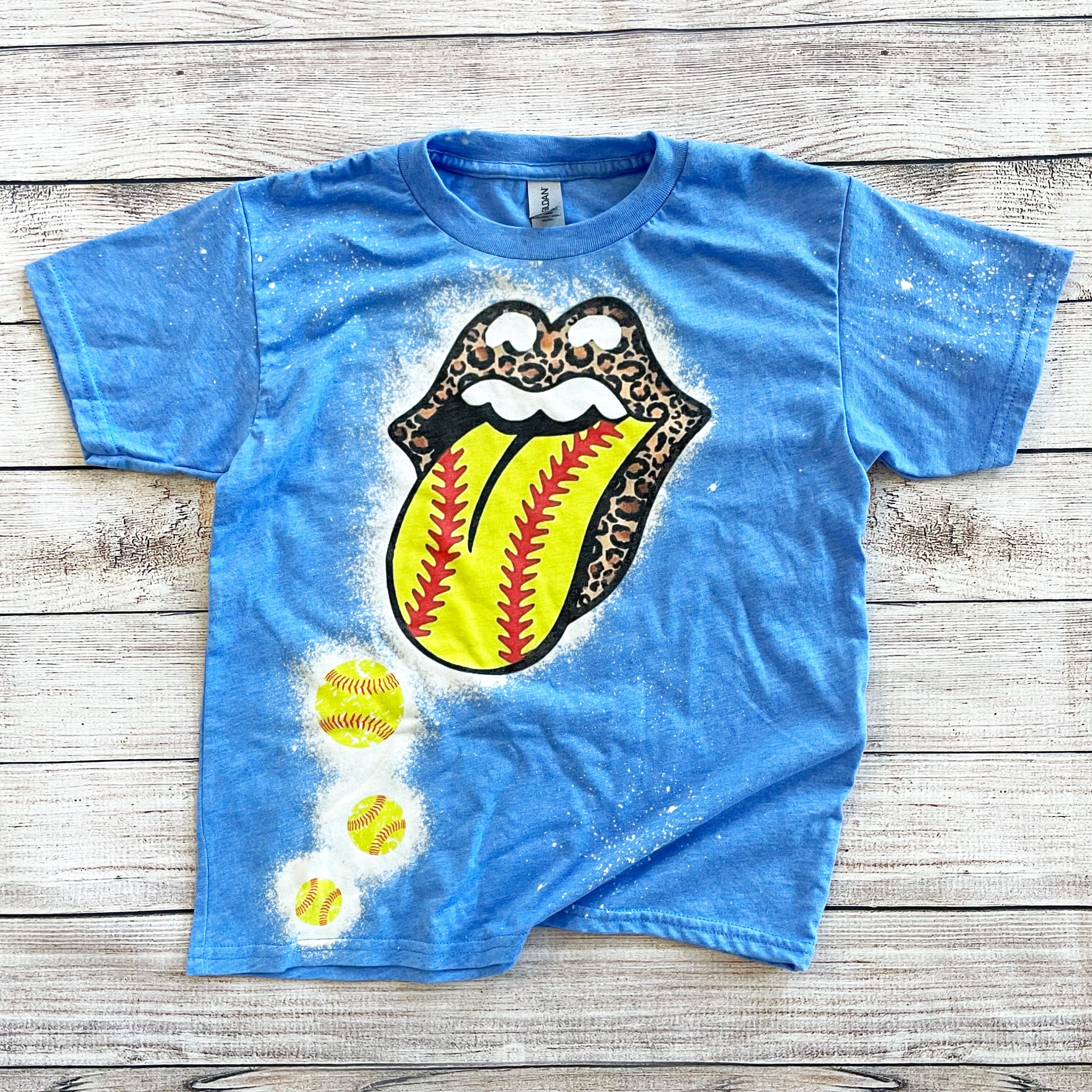 Youth Short Sleeve Blue Bleached 