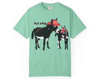 Donkeys Wearing Hats T-shirt, Novelty Shirt