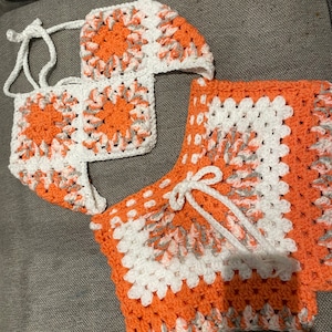 PDF Crochet Pattern Summer Coords Set: Shorts and Halter Top image 1