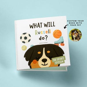 Custom Pet Sports Book for Kids – Personalized Storybook with Dog or Cat Hero | Unique Gift for Godson, Nephew, Niece, or Godchild