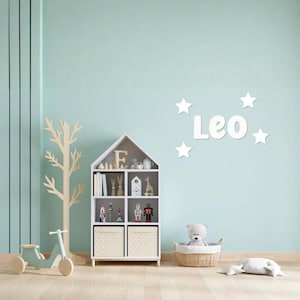 Letrero de nombre personalizado de madera para guardería, letrero de nombre de bebé personalizado, decoración de pared para guardería, letrero de nombre para habitación infantil, decoración del hogar
