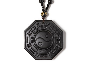 Yin Yang Necklace - Obsidian - Jewellery