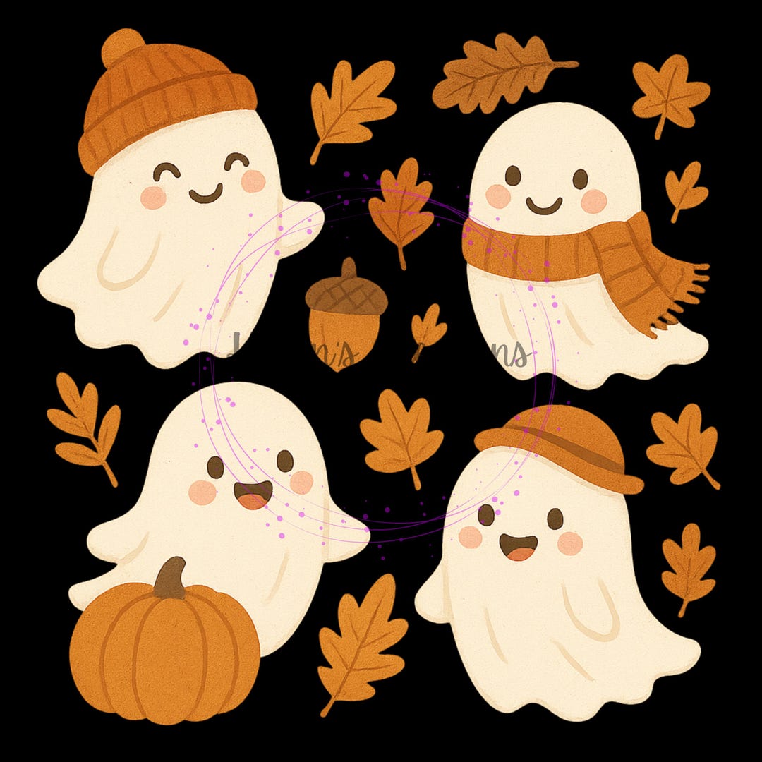 Hello Fall Ghost Happy Fall Ghosts PNG Digital Download - Etsy Australia