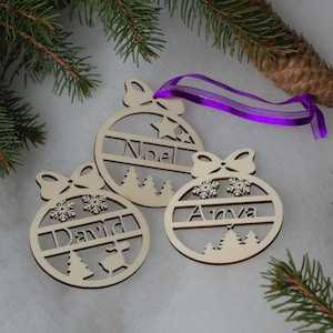 Personalized Laser Cut Christmas Ornaments