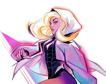 Impressão artística de Gwen Stacy [Aranha Fantasma]