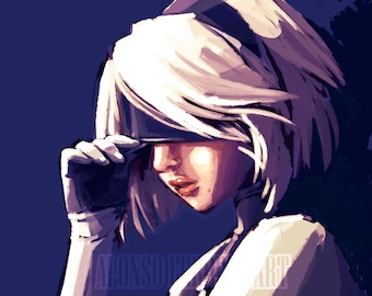 2B [Nier: Automata] Art Print