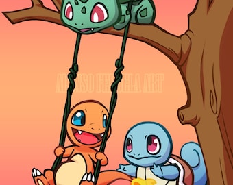 Original Starters [Pokemon] Art Print