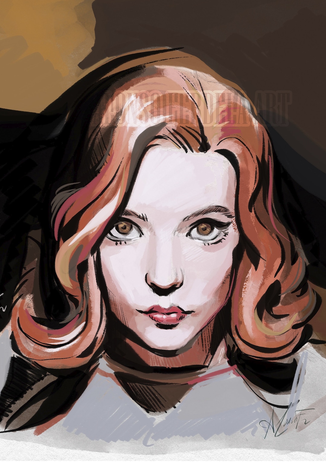 Beth Harmon [the Queen's Gambit] Art Print - Etsy