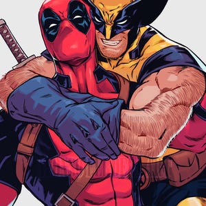 Lámina artística de Deadpool y Wolverine
