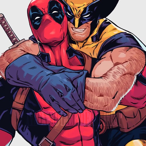 Lámina artística de Deadpool y Wolverine