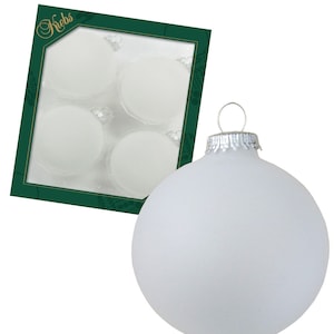 Frost (silver splint) 8 cm glass balls plain