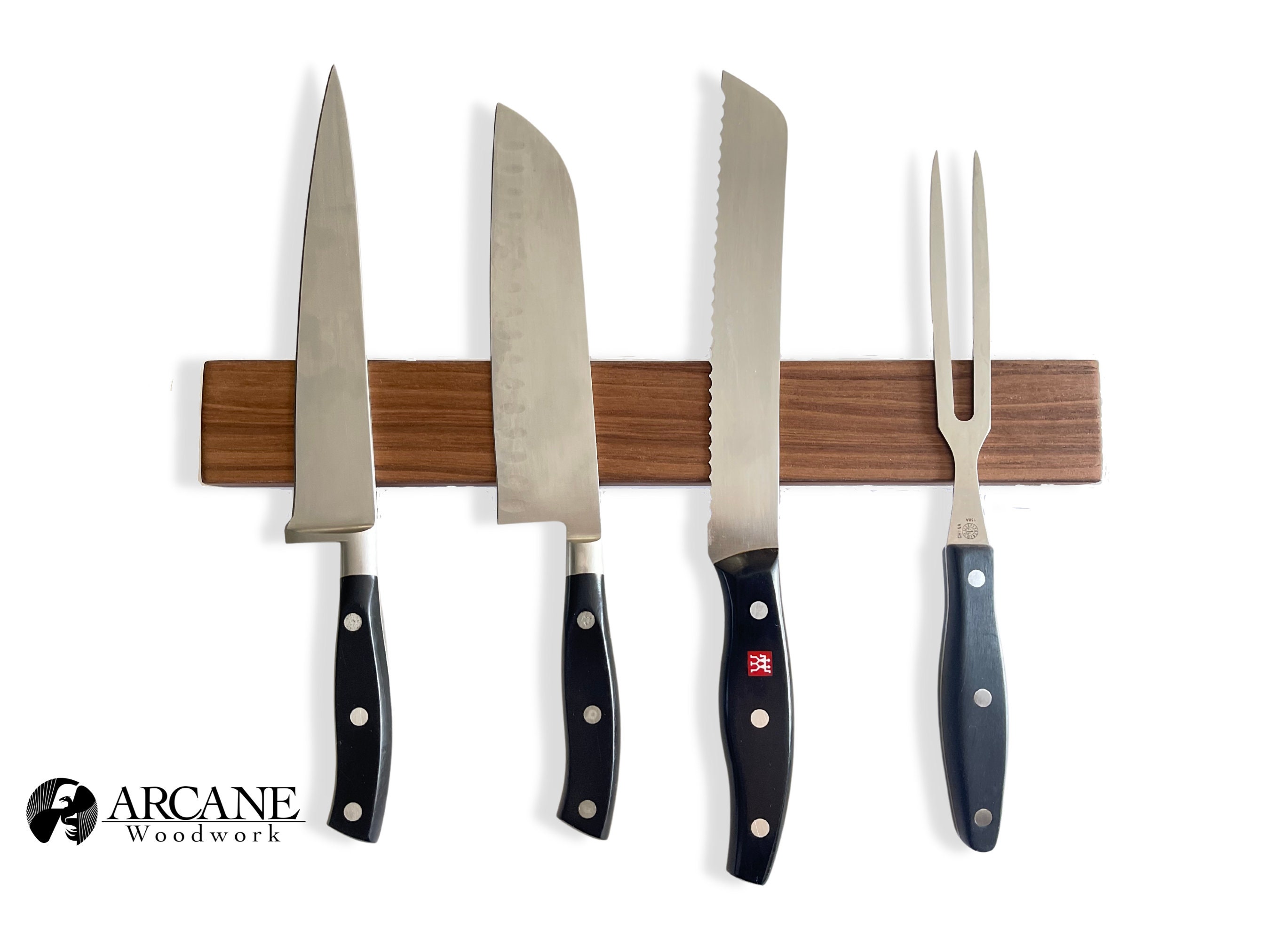 FINDKING Walnut Standable Kitchen Knife Protector Blade Guards