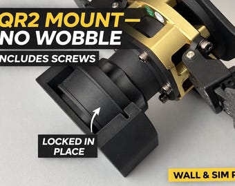 Soporte Fanatec QR2: Almacenamiento en pared y para simuladores, soporte para volante sin oscilaciones (tornillos incluidos).