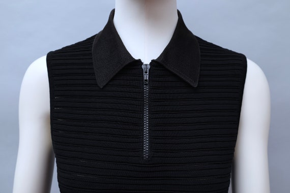 1990s Marina Spadafora black striped sleeveless k… - image 6