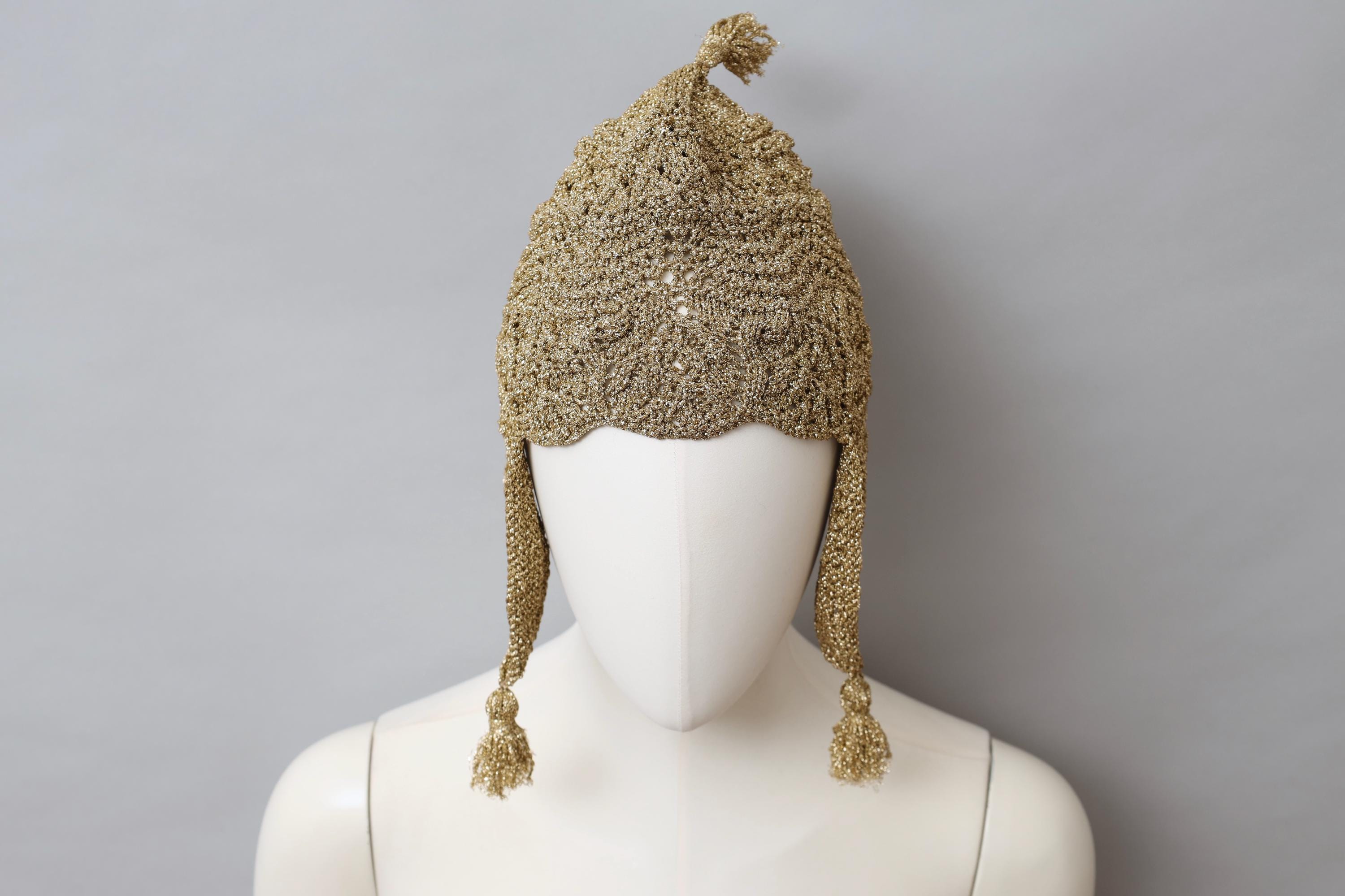F/W 1993 Vivienne Westwood Metallic Gold Lurex Peruvian Cap - Etsy