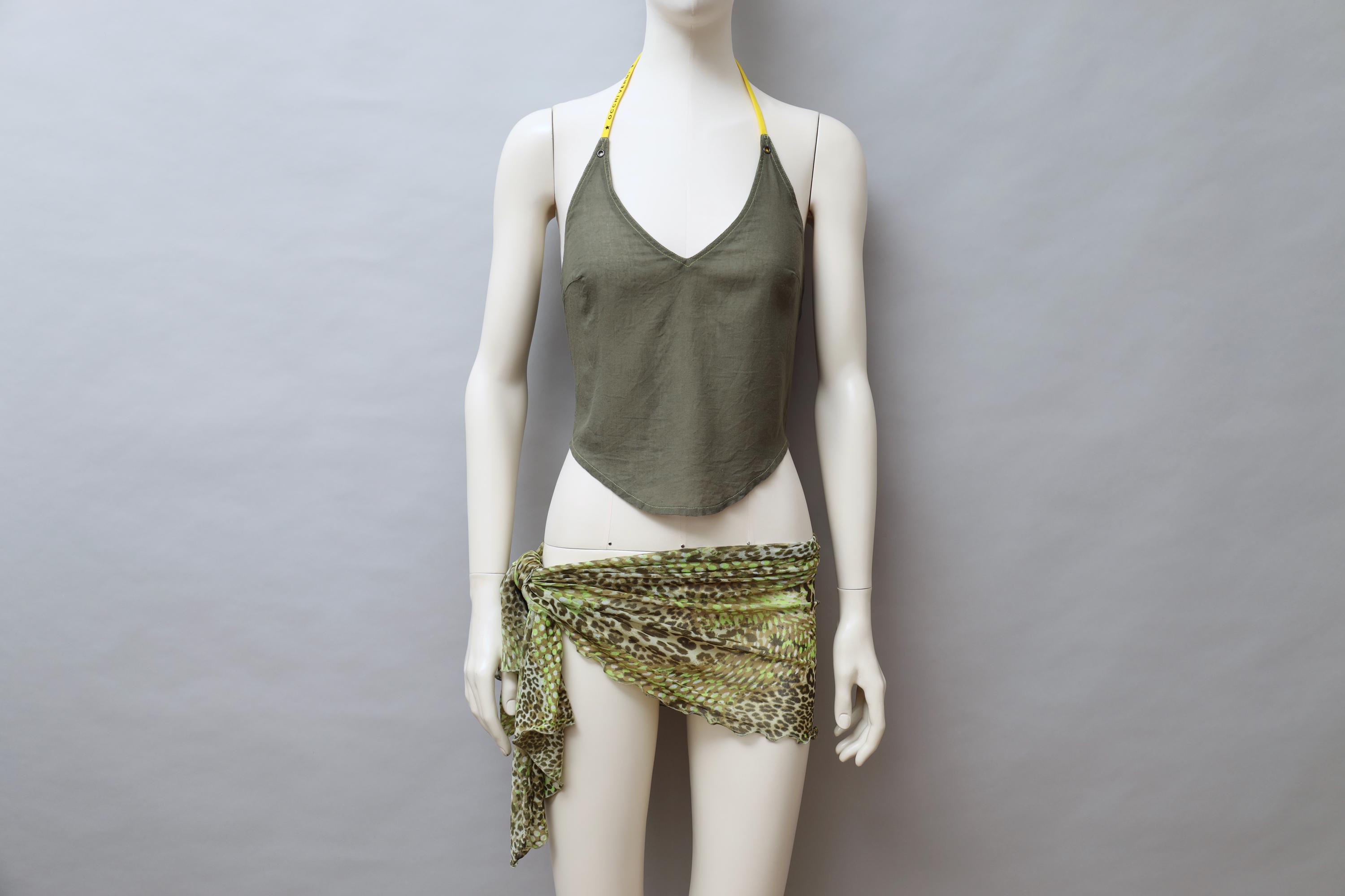 Paréo Occhi Verdi Du Groupe La Perla - Imprimé Floreal Rose - Taille 44 (III) - Lycra - Neuf Étiqueté