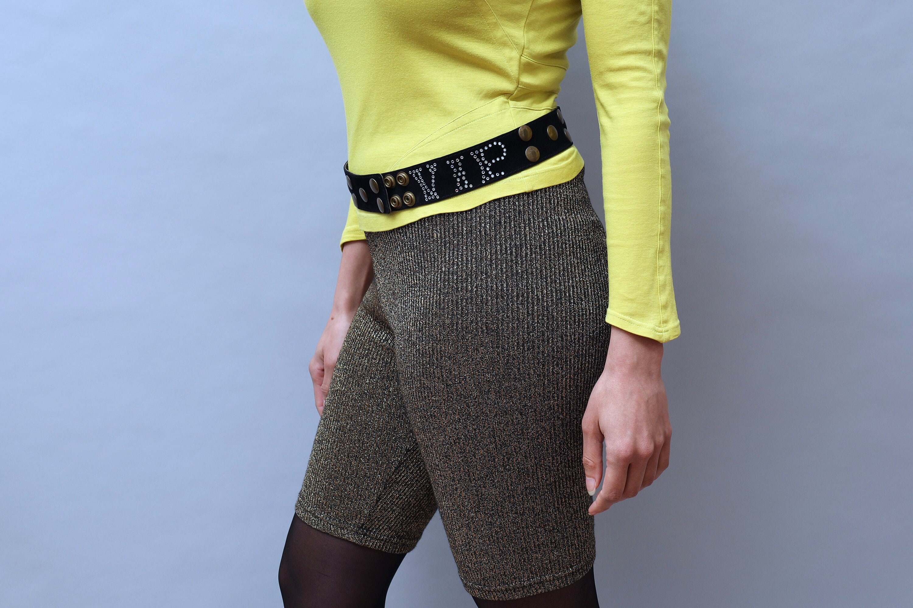 Ceinture Femme Sonia Rykiel Noire D'occasion - Taille 77 Cm, Largeur 3.6 Cm, Voir Photos