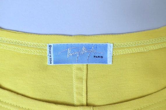 1990s Thierry Mugler yellow cotton longsleeve shi… - image 10