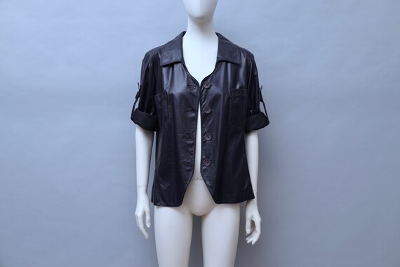 2000s Nina Ricci by Olivier Theyskens Dark Violet Lamb Leather 