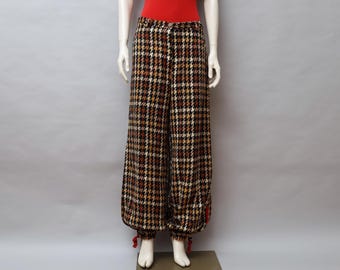 Late 1990s Early 2000s Xuly Bët Plaid Houndstooth Baggy Bloomer