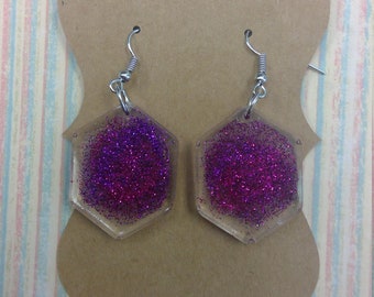 Purple Starburst Earrings