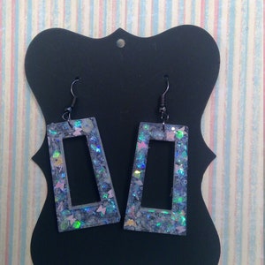 Fun Glitter Resin Earrings