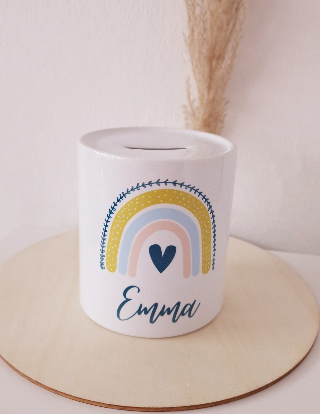 GOPIGITO Sparschwein Keramik - Personalisierte Spardose Für Hochzeit & Kinder