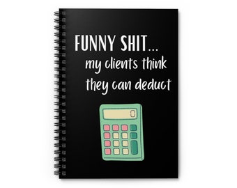 Gifts for Accountants  | Gifts for Chartered Accountants | 6x8 Spiral Notebook Journal | CPA Gifts, Funny Accountant Gifts | Graduation Gift