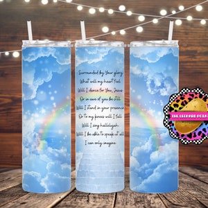 I can only imagine Tumbler - 20oz Skinny Tumbler Sublimation Design- Tumbler Wrap- Digital Download- PNG- Instant Download-