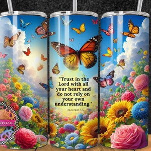 Bible Verse Tumbler Design - 20oz Skinny Tumbler Sublimation Design- Tumbler Wrap- Digital Download- PNG-