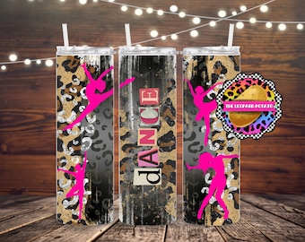 DANCE  Tumbler - 20oz Skinny Tumbler Sublimation Design- Tumbler Wrap- Digital Download- PNG- Instant Download- Sports Tumbler