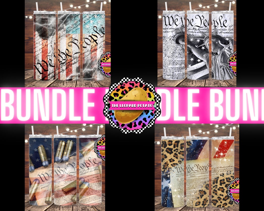 Patriotic Tumbler Bundle 20oz Skinny Tumbler Sublimation Design