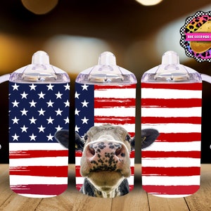 Cow Sippy Cup - Kids Tumbler Design - 12oz Tumbler Sublimation Design- Flip Top Tumbler Wrap- Digital Download- PNG-